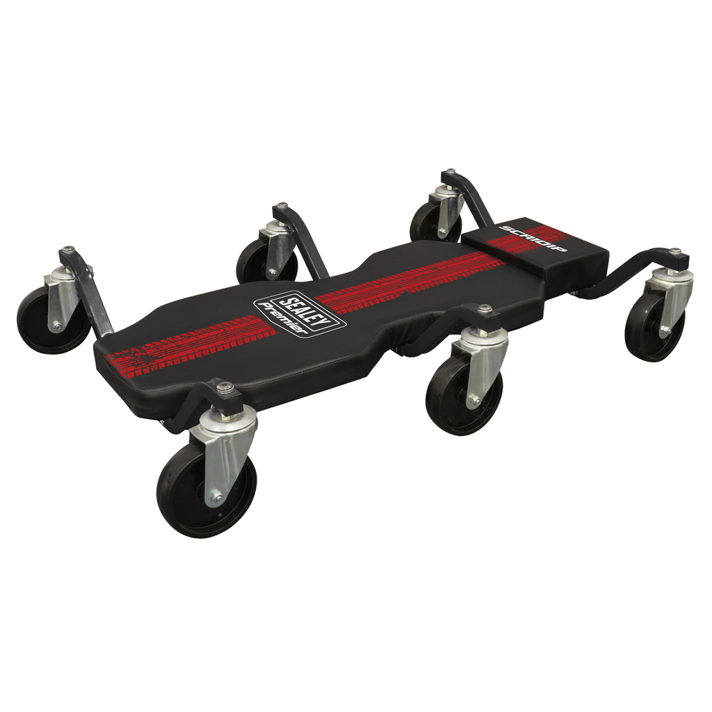 Steel Creeper with 6 Rough Ground 5" Wheels & Headrest SCR101P