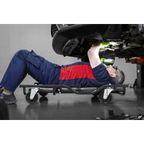 Steel Creeper with 4 Rough Ground 5" Wheels & Adjustable Back/Headrest SCR101S