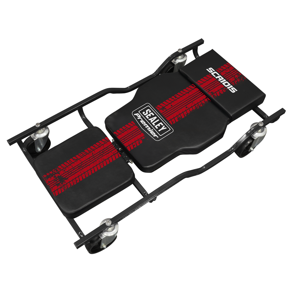 Steel Creeper with 4 Rough Ground 5" Wheels & Adjustable Back/Headrest SCR101S