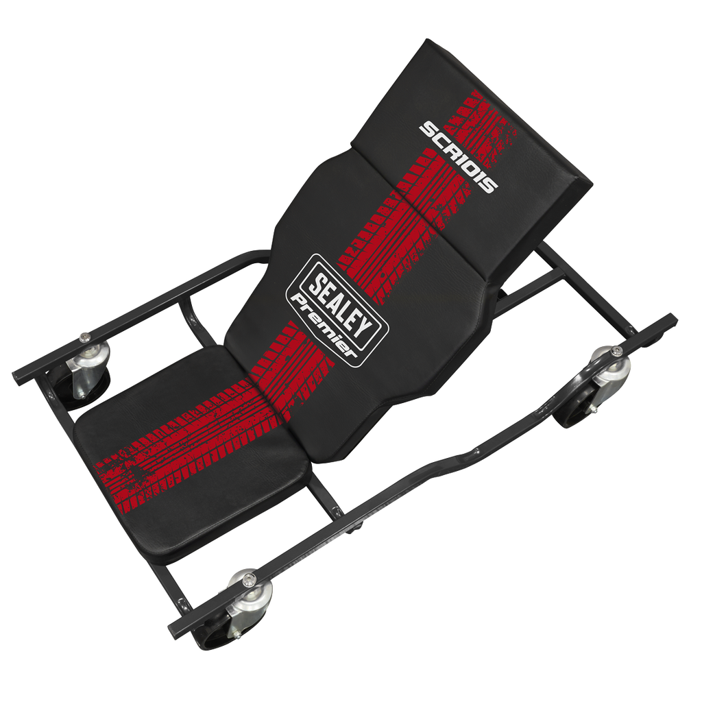 Steel Creeper with 4 Rough Ground 5" Wheels & Adjustable Back/Headrest SCR101S