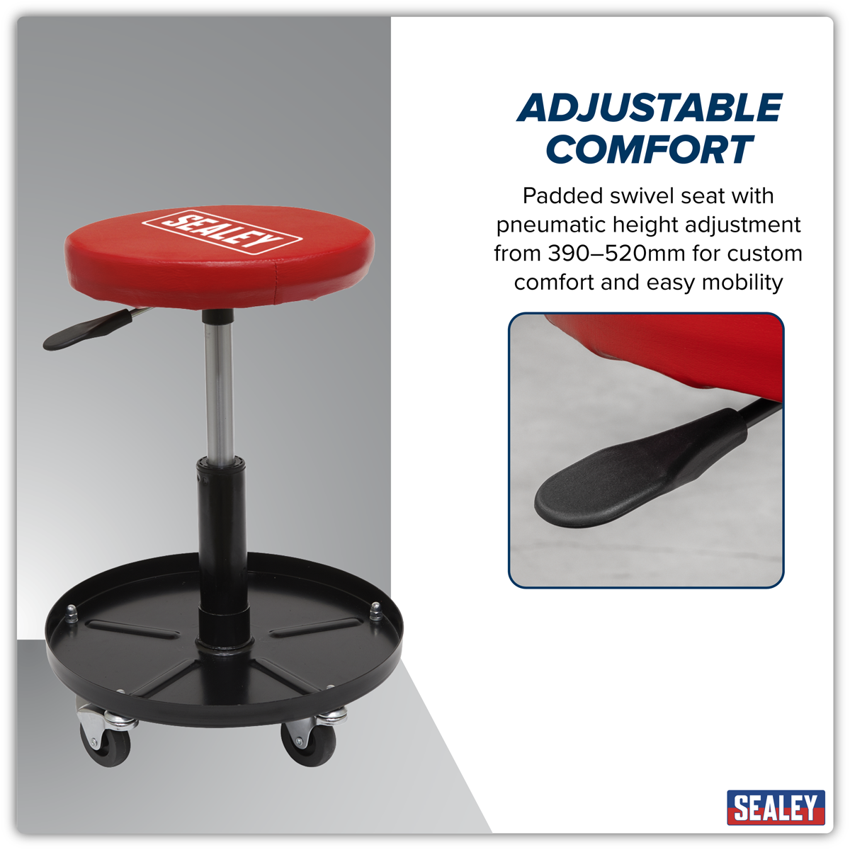 Pneumatic Mechanic's Seat SCR10