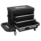 Mechanic's Utility Seat & Toolbox - Black SCR18B