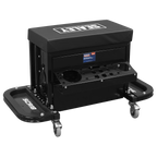 Mechanic's Utility Seat & Toolbox - Black SCR18B