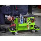 Mechanic's Utility Seat & Toolbox - Green SCR18G