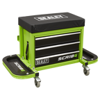 Mechanic's Utility Seat & Toolbox - Green SCR18G