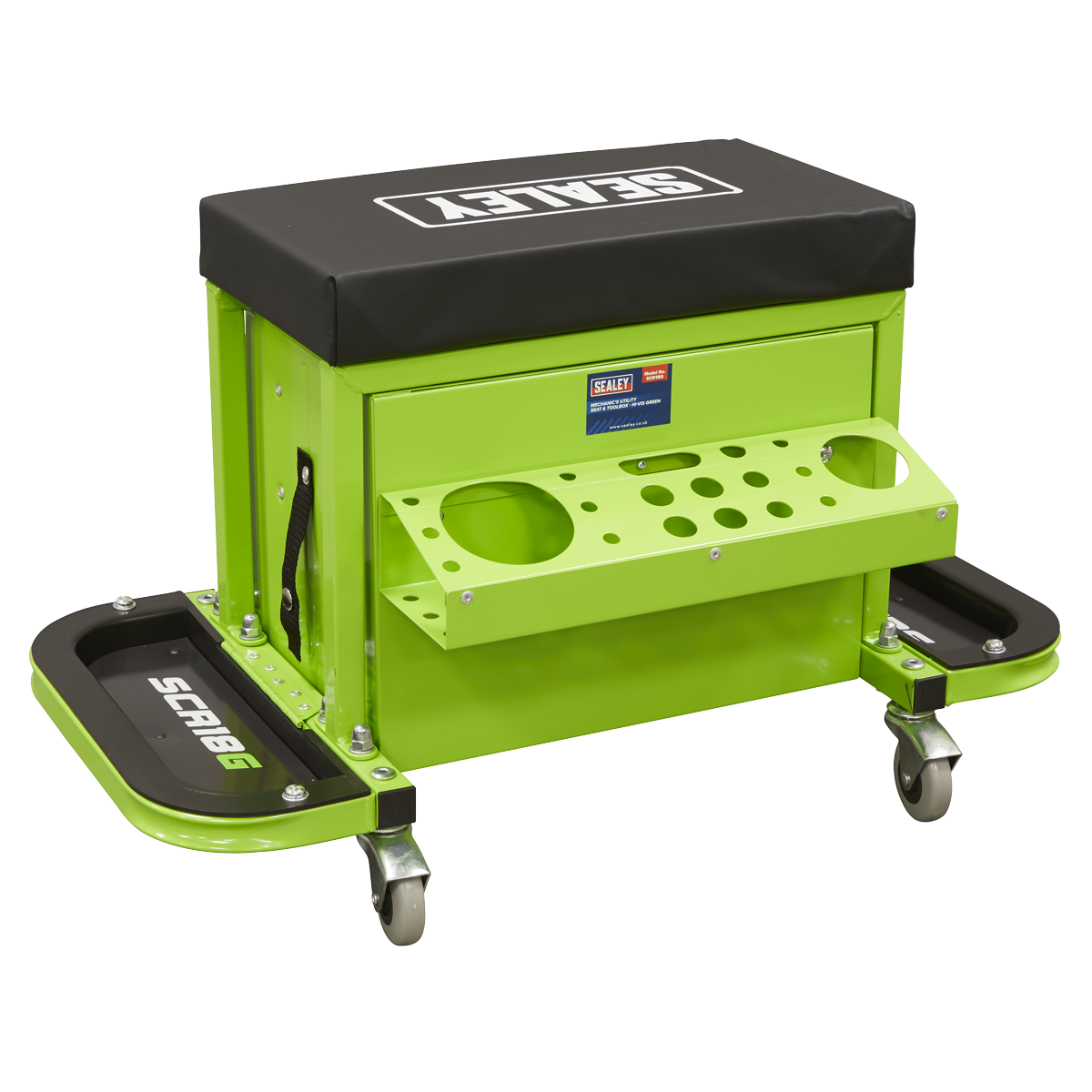 Mechanic's Utility Seat & Toolbox - Green SCR18G