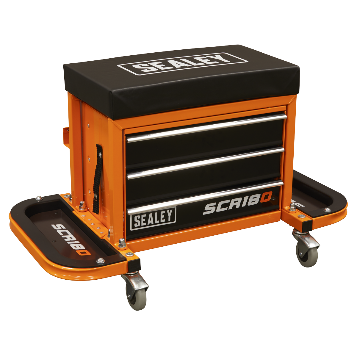 Mechanic's Utility Seat & Toolbox - Orange SCR18O