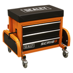 Mechanic's Utility Seat & Toolbox - Orange SCR18O