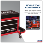Mechanic's Utility Seat & Toolbox - Red SCR18R