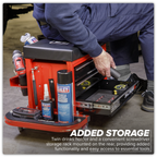 Mechanic's Utility Seat & Toolbox - Red SCR18R