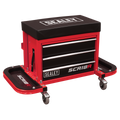Mechanic's Utility Seat & Toolbox - Red SCR18R
