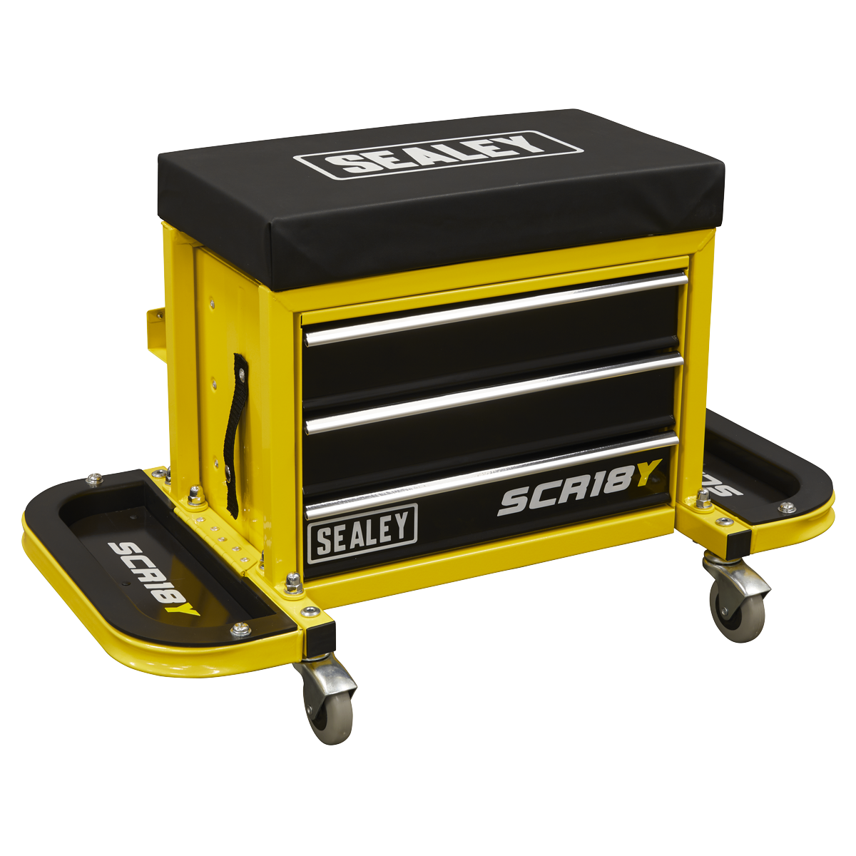 Mechanic's Utility Seat & Toolbox - Yellow SCR18Y