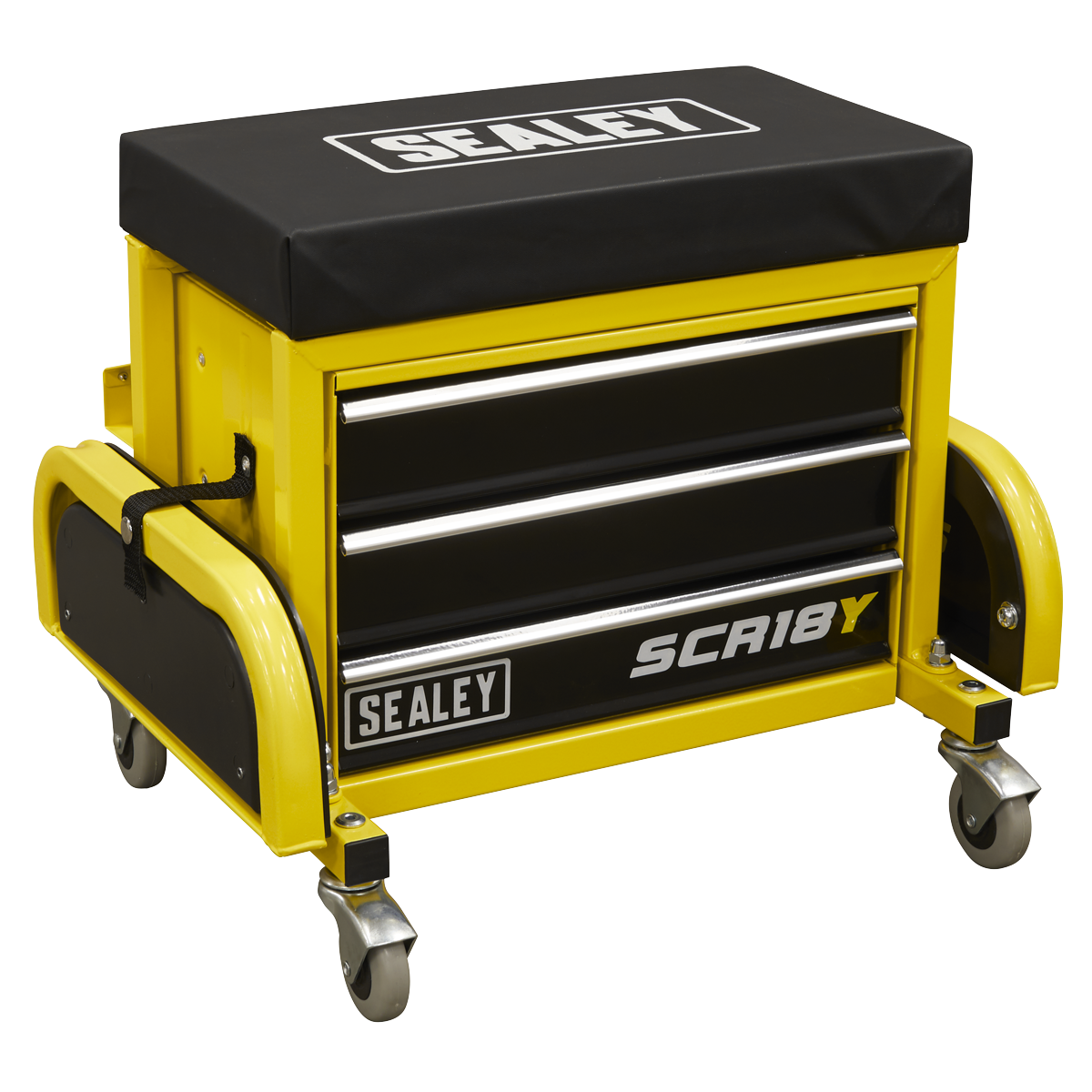 Mechanic's Utility Seat & Toolbox - Yellow SCR18Y