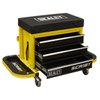 Mechanic's Utility Seat & Toolbox - Yellow SCR18Y