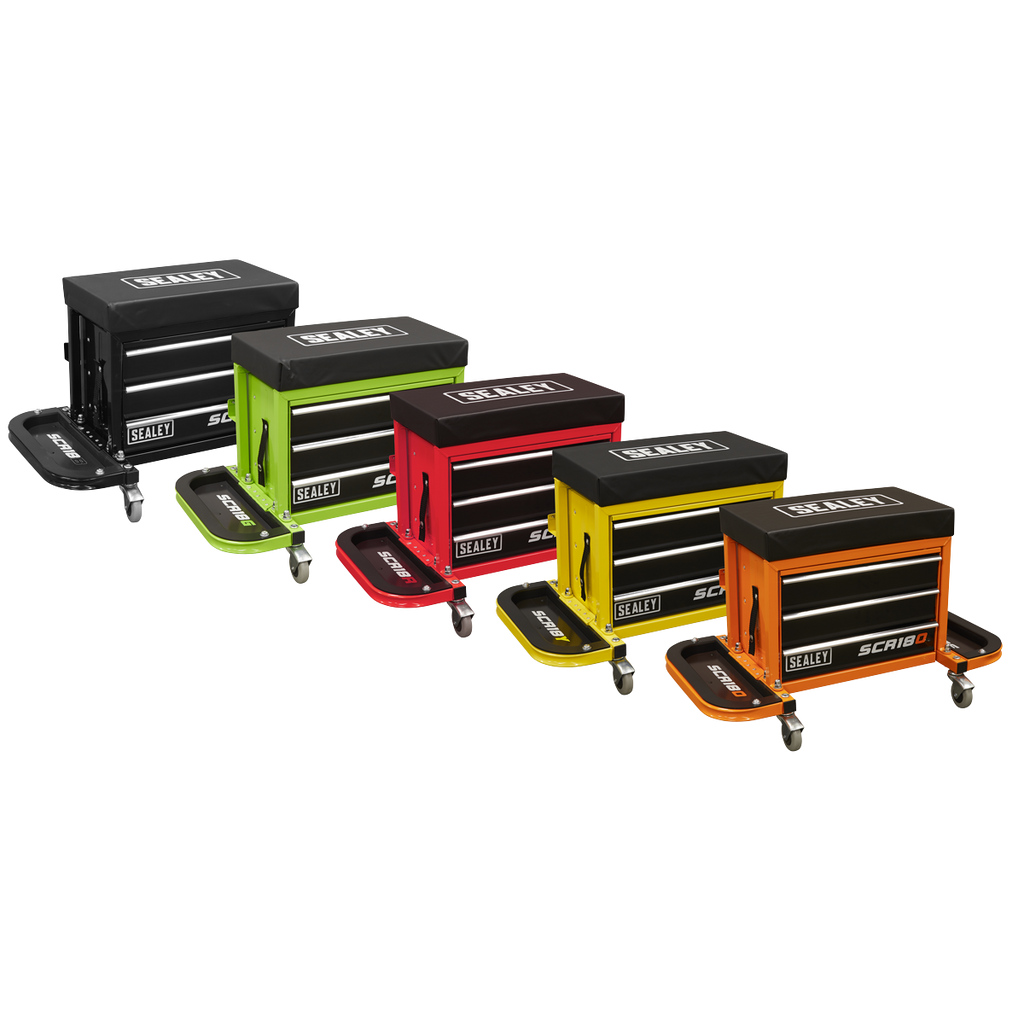 Mechanic's Utility Seat & Toolbox - Red SCR18R
