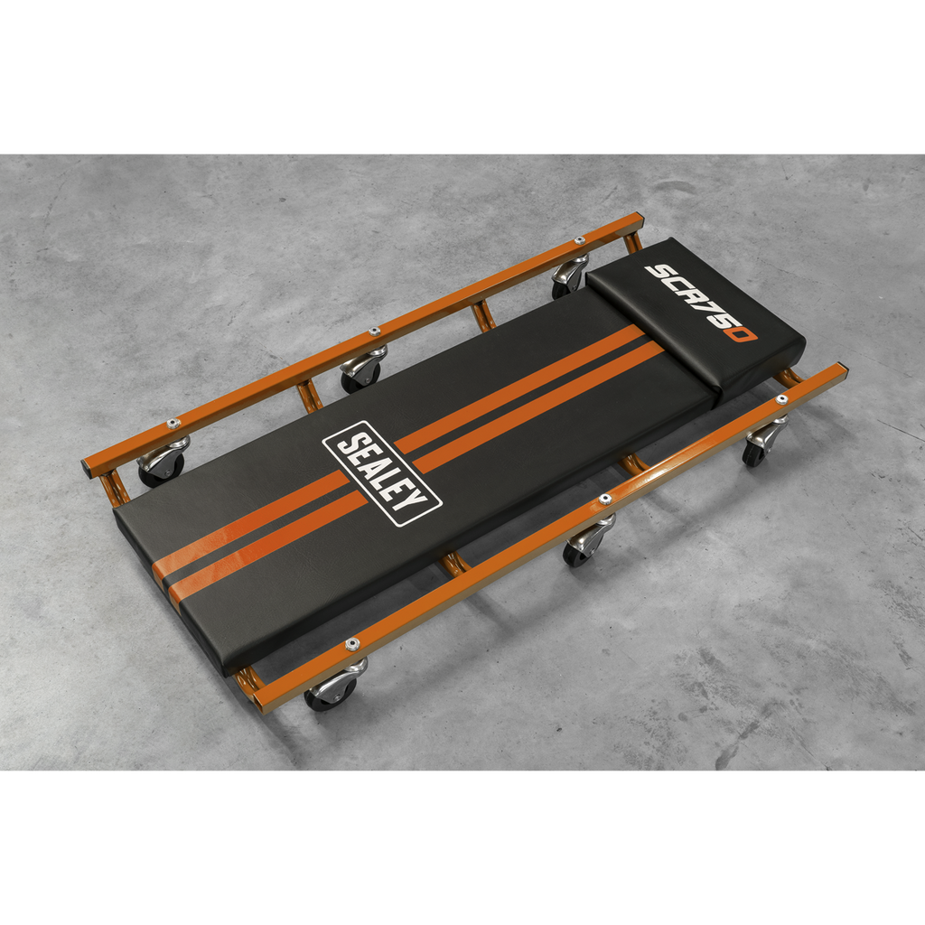 American-Style Deluxe Creeper 36" with Steel Frame & 6 Wheels - Orange SCR75O