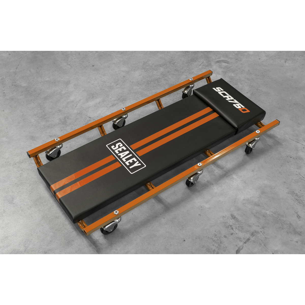 American-Style Deluxe Creeper 36" with Steel Frame & 6 Wheels - Orange SCR75O