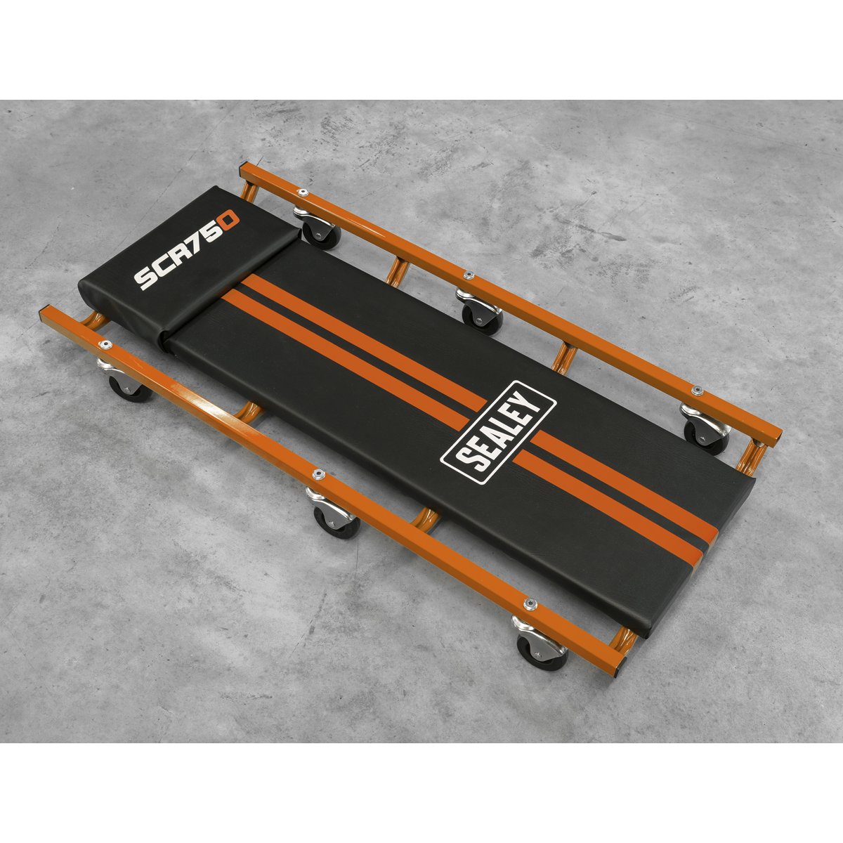 American-Style Deluxe Creeper 36" with Steel Frame & 6 Wheels - Orange SCR75O