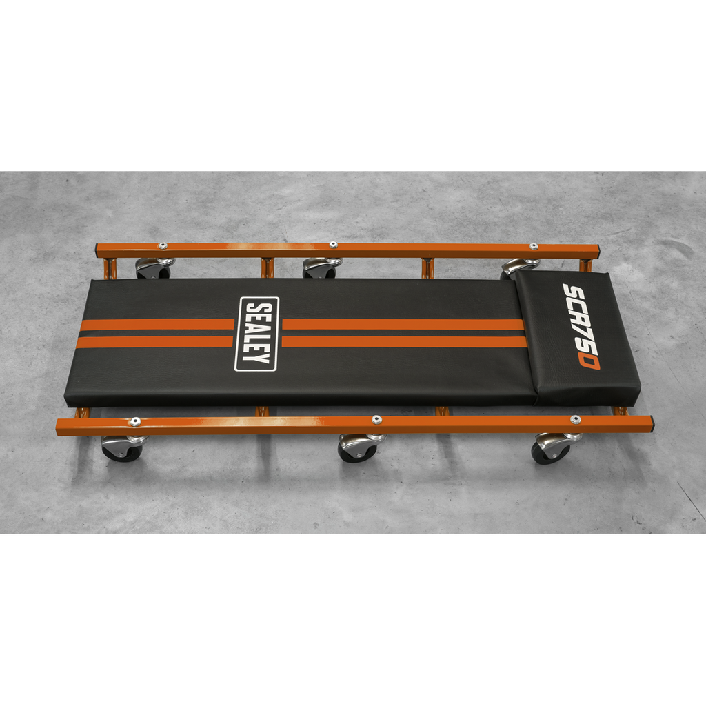 American-Style Deluxe Creeper 36" with Steel Frame & 6 Wheels - Orange SCR75O