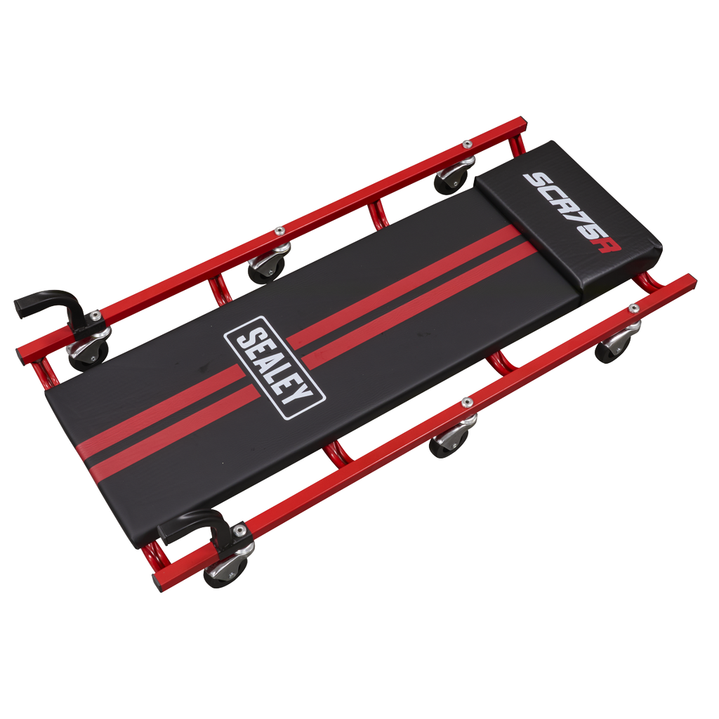 36" Deluxe American-Style Creeper with Steel Frame & 6 Wheels - Red SCR75