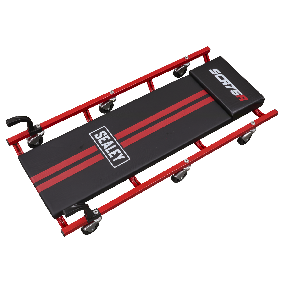 36" Deluxe American-Style Creeper with Steel Frame & 6 Wheels - Red SCR75