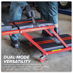 Steel Creeper/Seat with 7 Wheels & Adjustable Head Rest SCR79