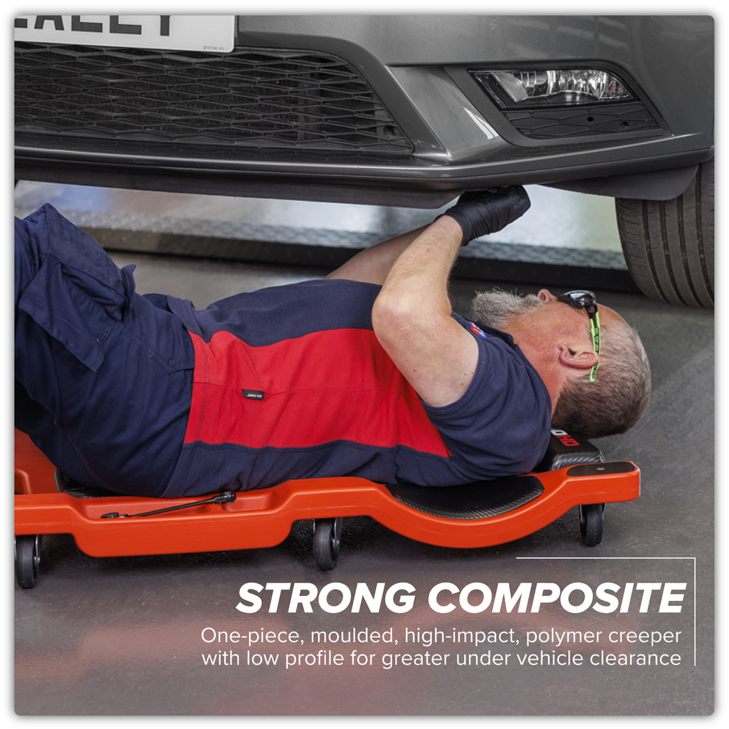 Composite Padded Creeper with 6 Wheels SCR80HD