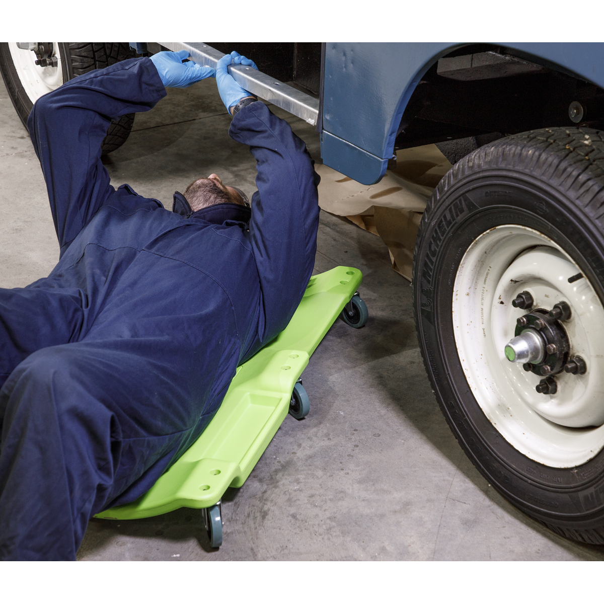 Composite Creeper with 6 Wheels - Hi-Vis Green SCR80HV
