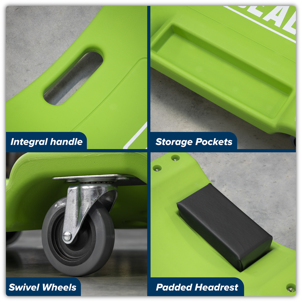 Composite Creeper with 6 Wheels - Hi-Vis Green SCR80HV