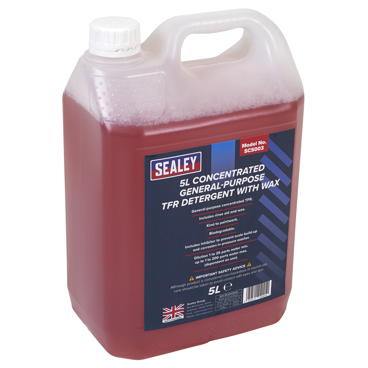 Concentrated General-Purpose TFR Detergent with Wax 5L SCS003