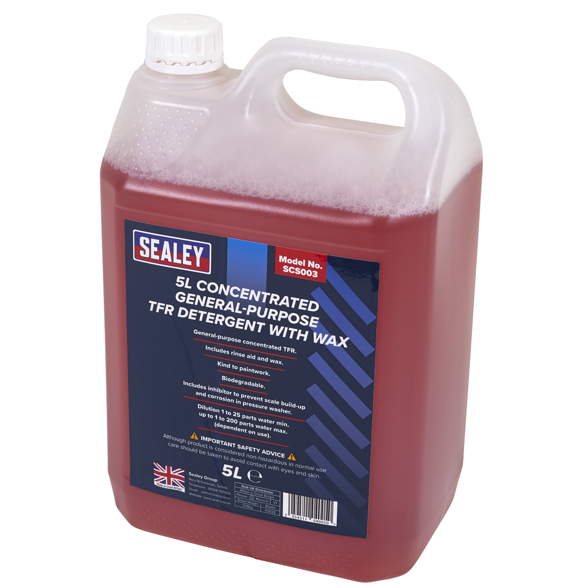 Concentrated General-Purpose TFR Detergent with Wax 5L SCS003