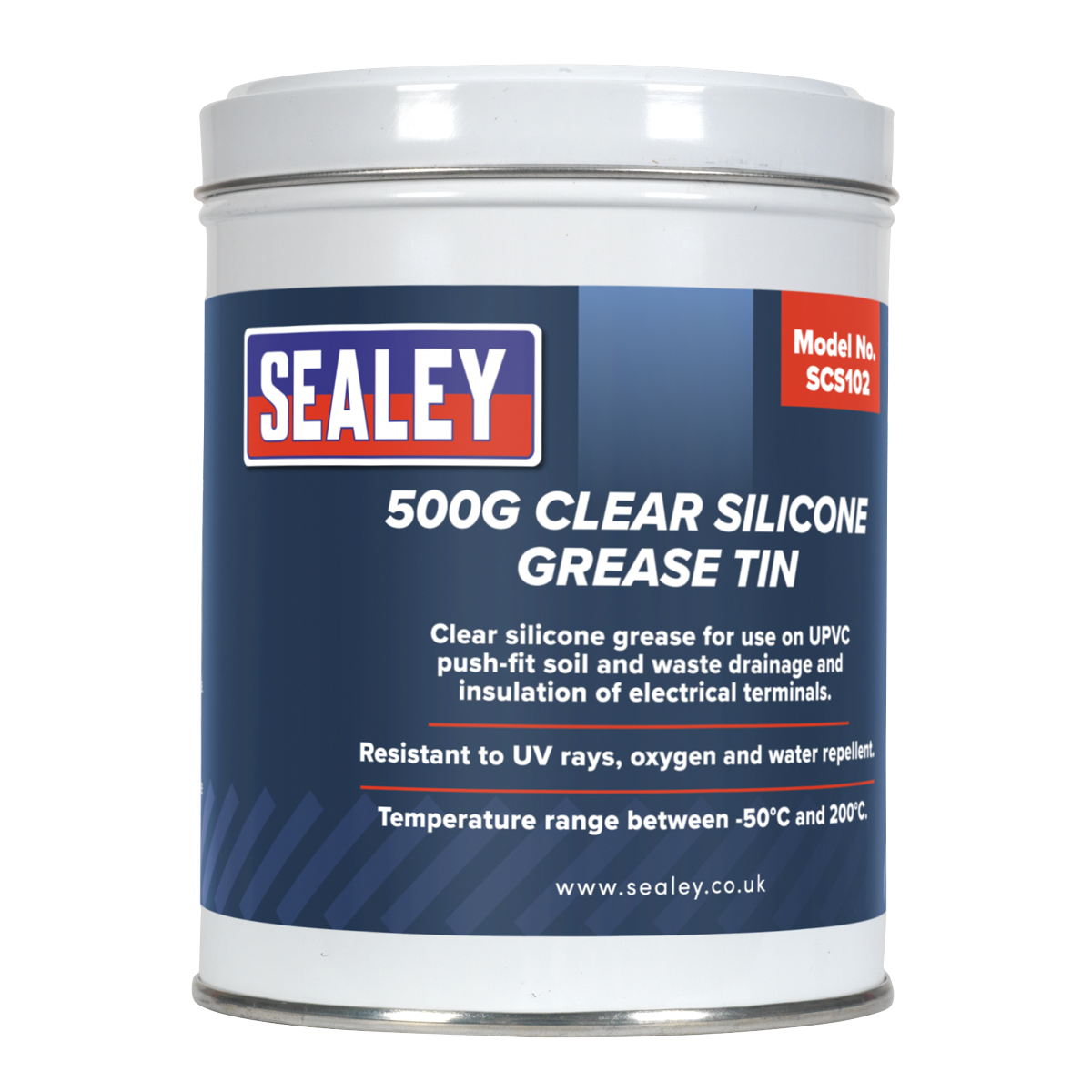 Clear Silicone Grease Tin 500g SCS102