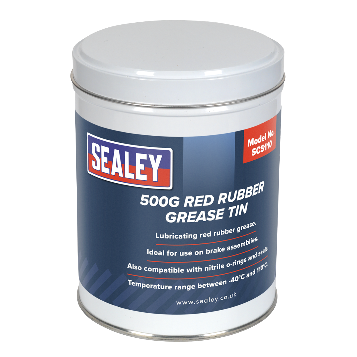 Red Rubber Grease Tin 500g SCS110