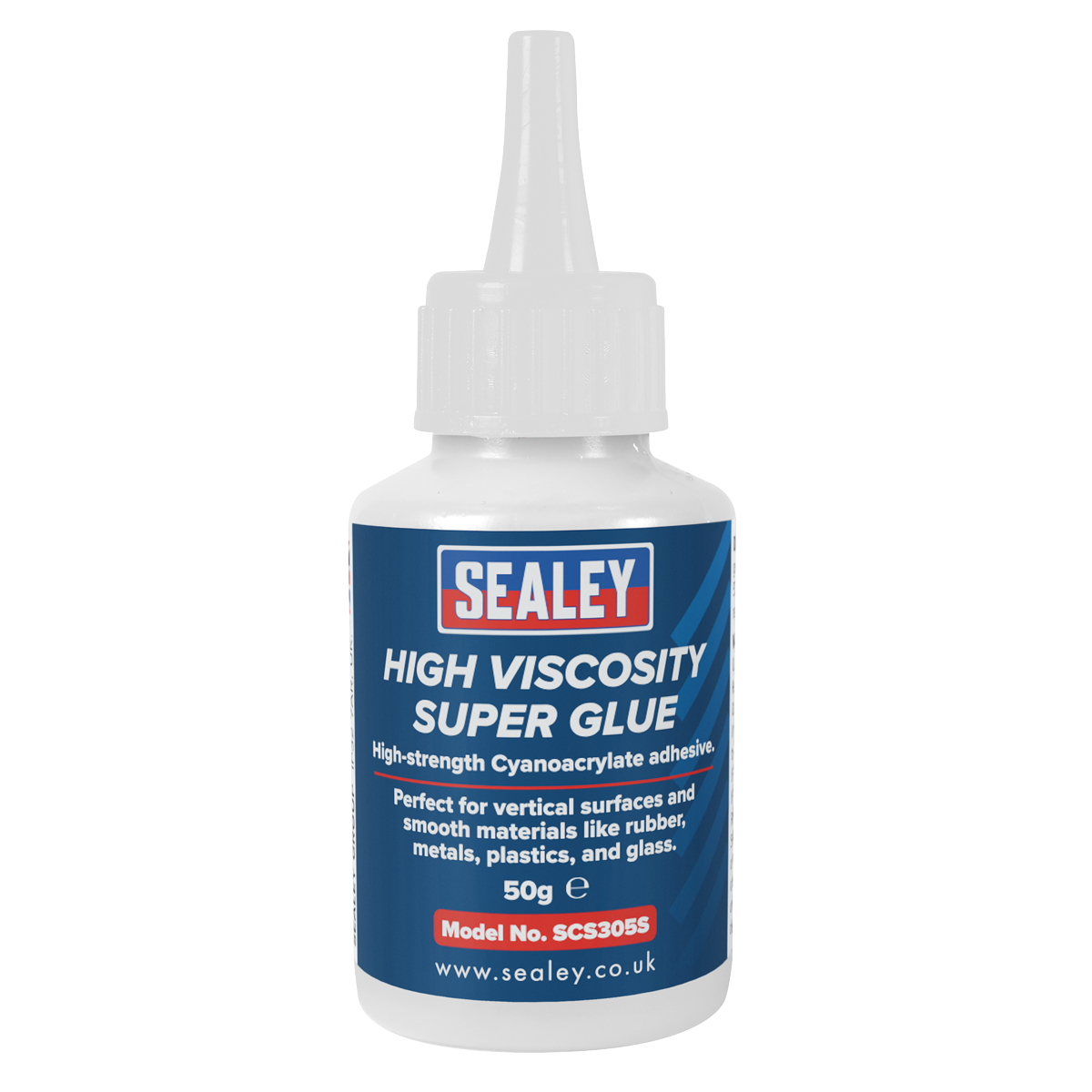 High Viscosity Super Glue - Cyanoacrylate Adhesive, Fast-Bonding Formula 50g - Clear SCS305S