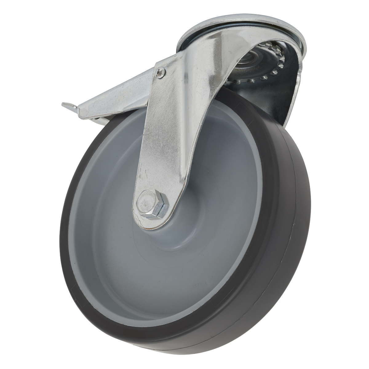 100mm Castor Wheel with Bolt Hole & Total Lock SCW2100SBLEM