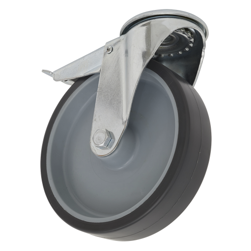 100mm Castor Wheel with Bolt Hole & Total Lock SCW2100SBLEM