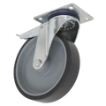 100mm Castor Wheel with Swivel Plate & Total Lock SCW2100SPLEM