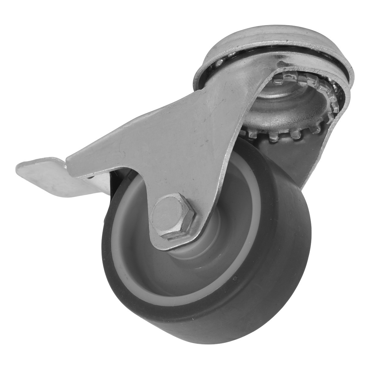 50mm Castor Wheel with Bolt Hole & Total Lock SCW250SBLEM
