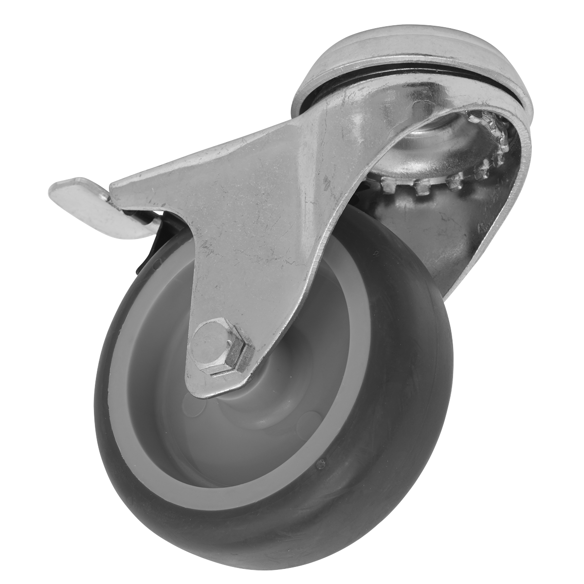 75mm Castor Wheel with Bolt Hole & Total Lock SCW275SBLEM