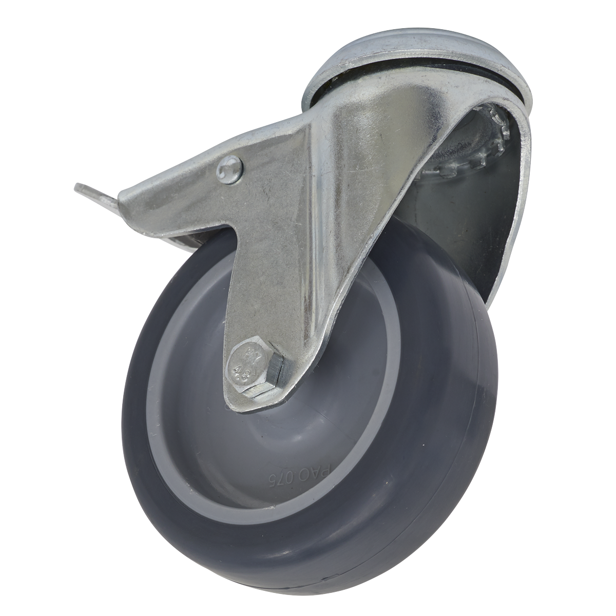 75mm Castor Wheel with Swivel Bolt Hole & Total Lock SCW275SBL
