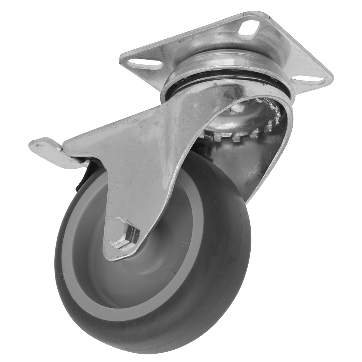 75mm Castor Wheel with Swivel Plate & Total Lock SCW275SPLEM