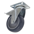 75mm Castor Wheel with Swivel Plate & Total Lock SCW275SPL