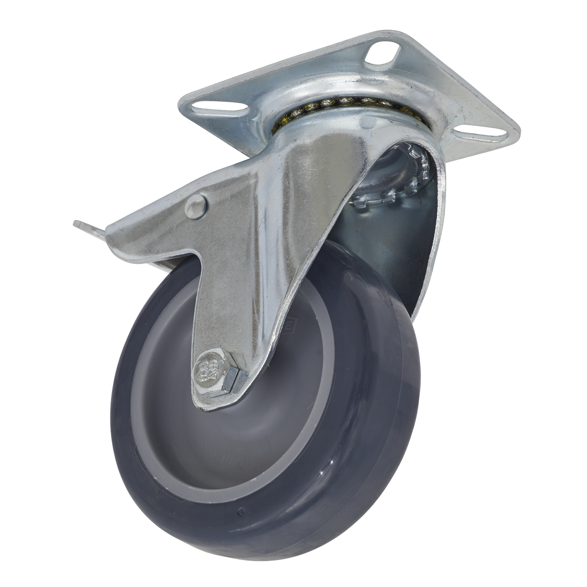 75mm Castor Wheel with Swivel Plate & Total Lock SCW275SPL
