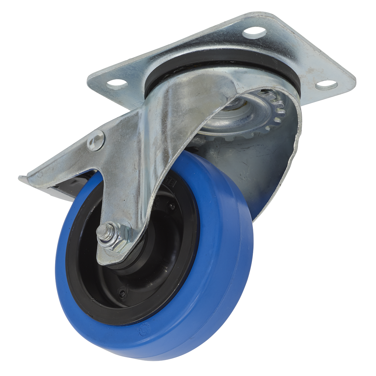 100mm Castor Wheel with Swivel Plate & Total Lock SCW3100SPL