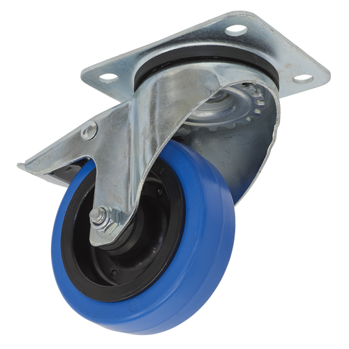 100mm Castor Wheel with Swivel Plate & Total Lock SCW3100SPL