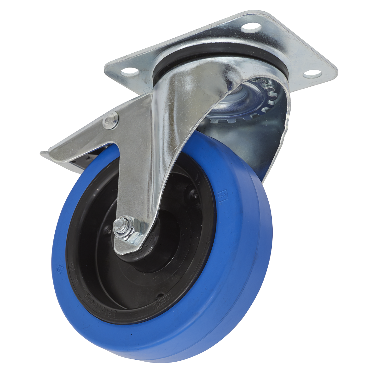 125mm Castor Wheel with Swivel Plate & Total Lock SCW3125SPL