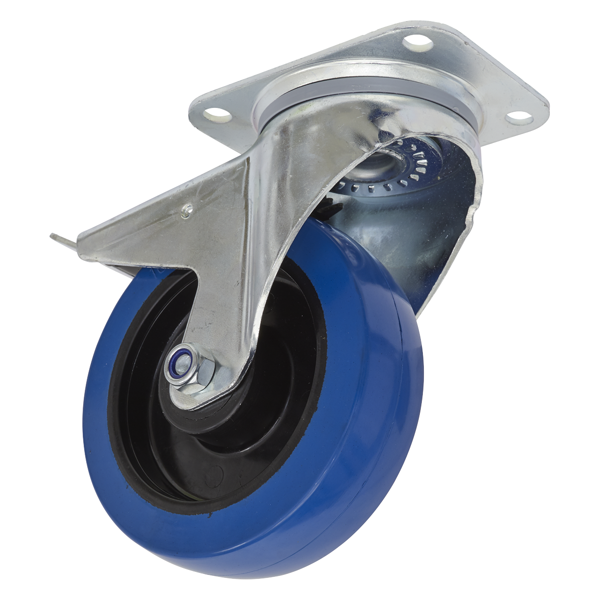 160mm Castor Wheel with Swivel Plate & Total Lock SCW3160SPL