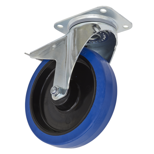 200mm Castor Wheel with Swivel Plate & Total Lock SCW3200SPL