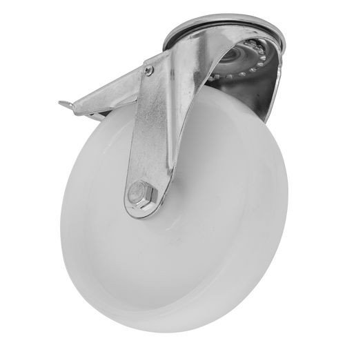 100mm Castor Wheel with Bolt Hole & Total Lock SCW4100SBLEM