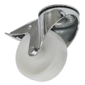 100mm Castor Wheel with Swivel Bolt Hole & Total Lock SCW4100SBL